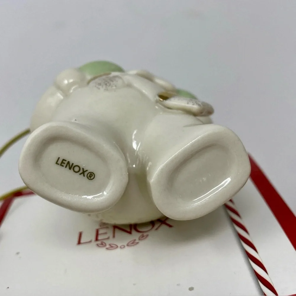 LENOX🎄HOLIDAY CHEER WITH BOXES🎄SET OF 3 PORCELAIN ORNAMENTS SANTA SNOWMAN ANGEL - Picture 13 of 16